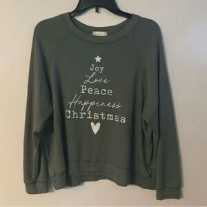 Altar'd State Olive Joy Sweatshirt